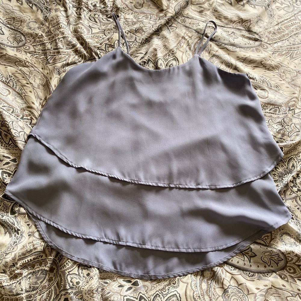 - Francesca’s - Spaghetti Gray Tank -